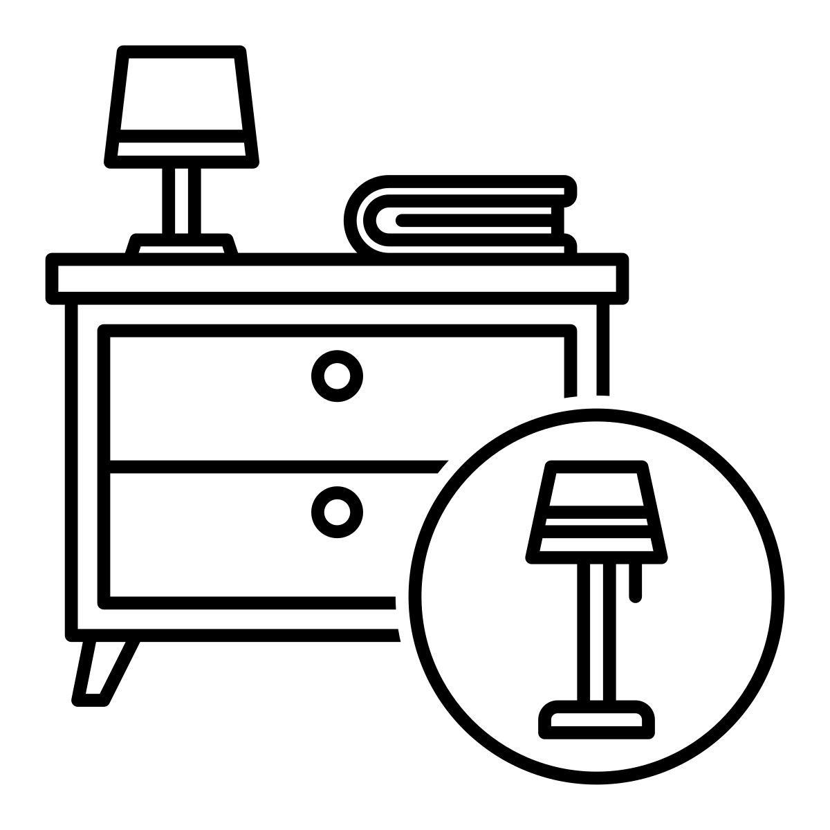 bedside table icon