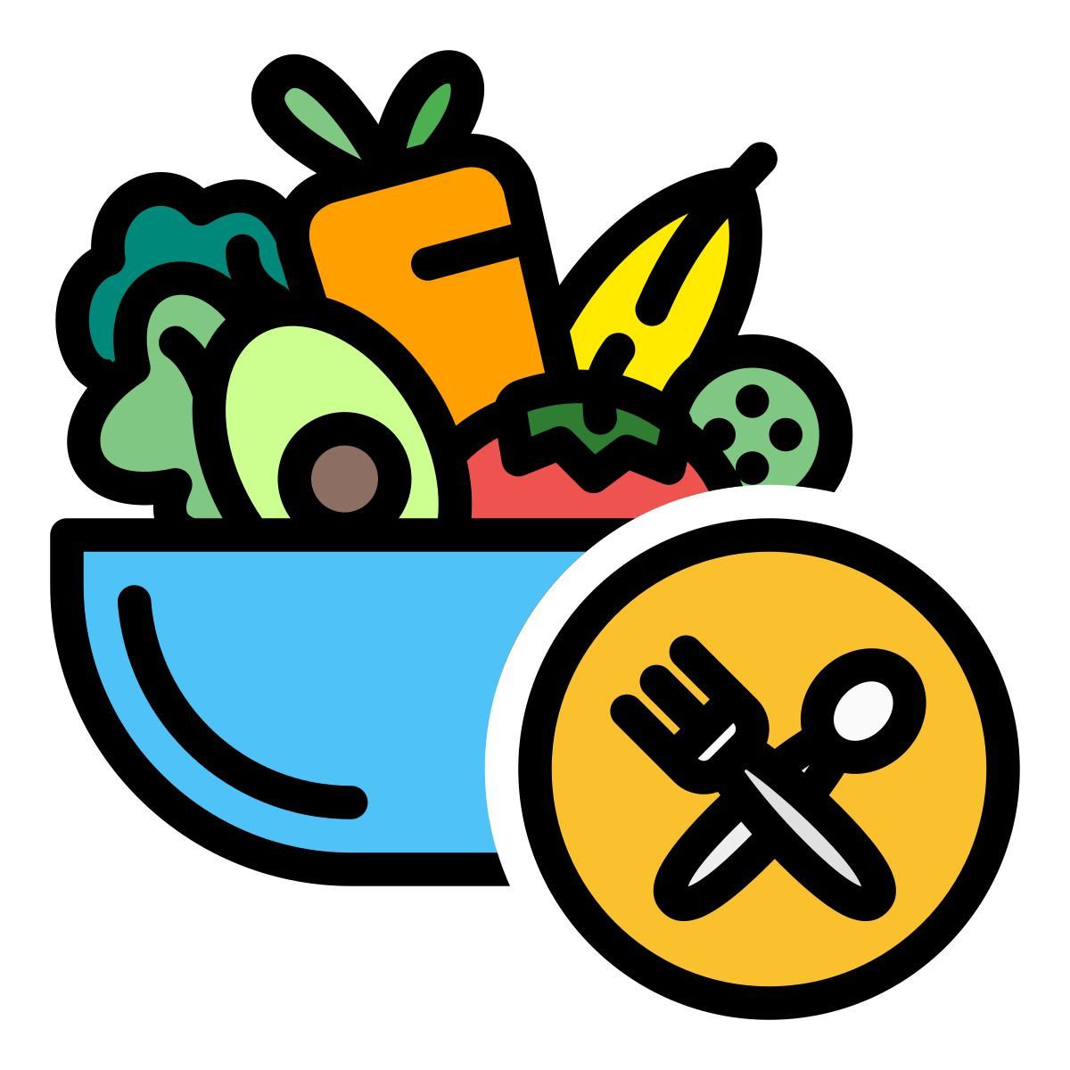 vegetarian food icon