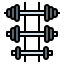 external dumbbell-health-fill-outline-pongsakorn-tan icon