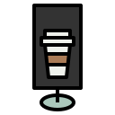 external advertisement-coffee-shop-fill-outline-pongsakorn-tan icon