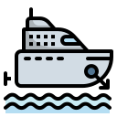 external boat-travel-fill-outline-pongsakorn-tan icon