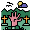 external casket-halloween-fill-outline-pongsakorn-tan icon