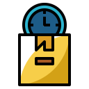 external clock-delivery-package-fill-outline-pongsakorn-tan icon