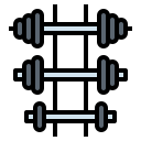 external dumbbell-health-fill-outline-pongsakorn-tan icon