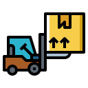external forklift-delivery-package-fill-outline-pongsakorn-tan icon