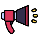 external megaphone-communication-filled-agus-raharjo icon