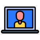 external video-call-communication-filled-agus-raharjo icon