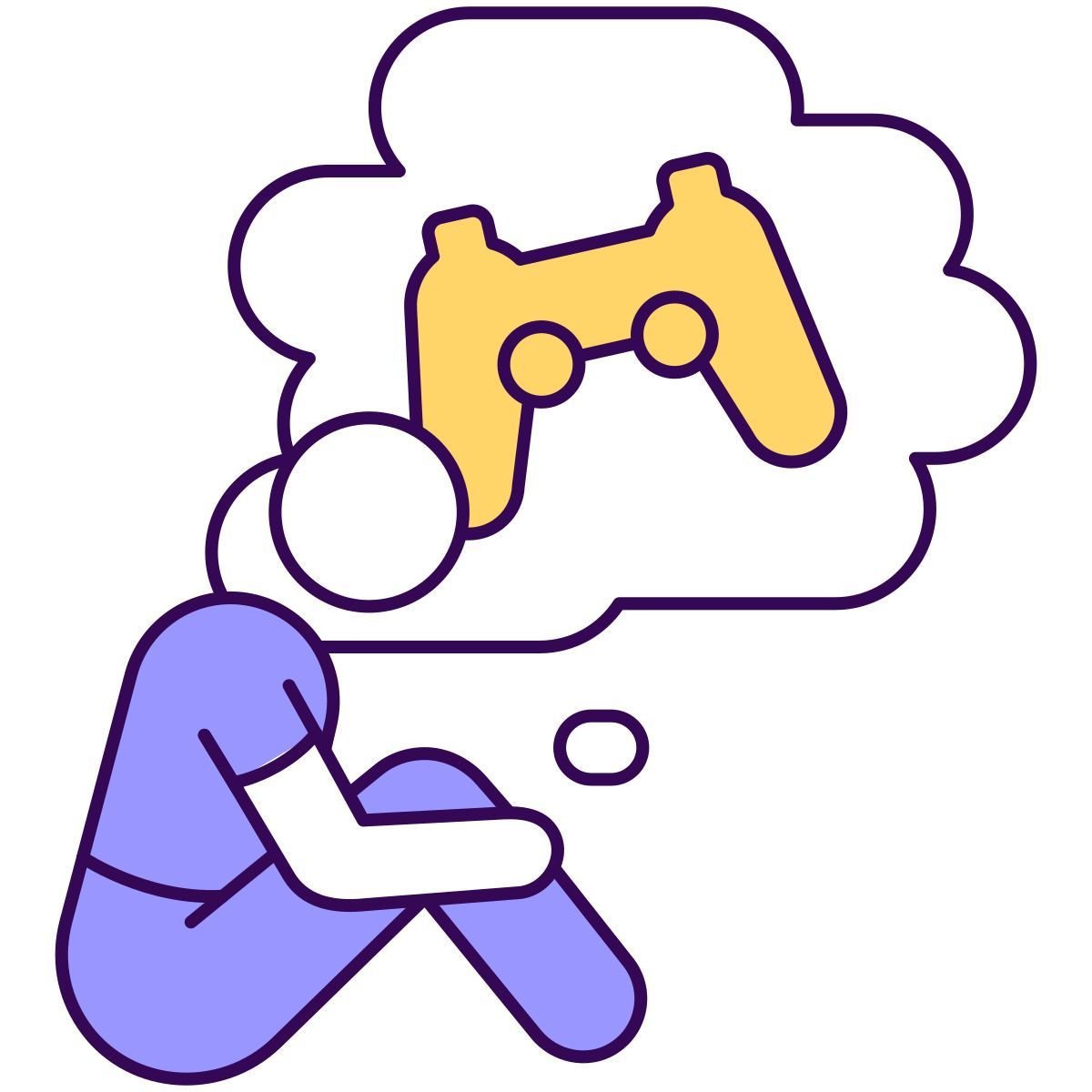 abstinence syndrome at gaming addiction icon