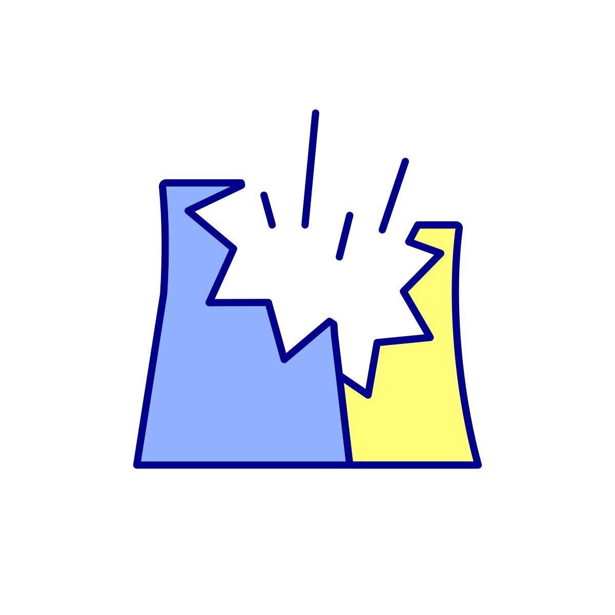 accident at nuclear plant icon