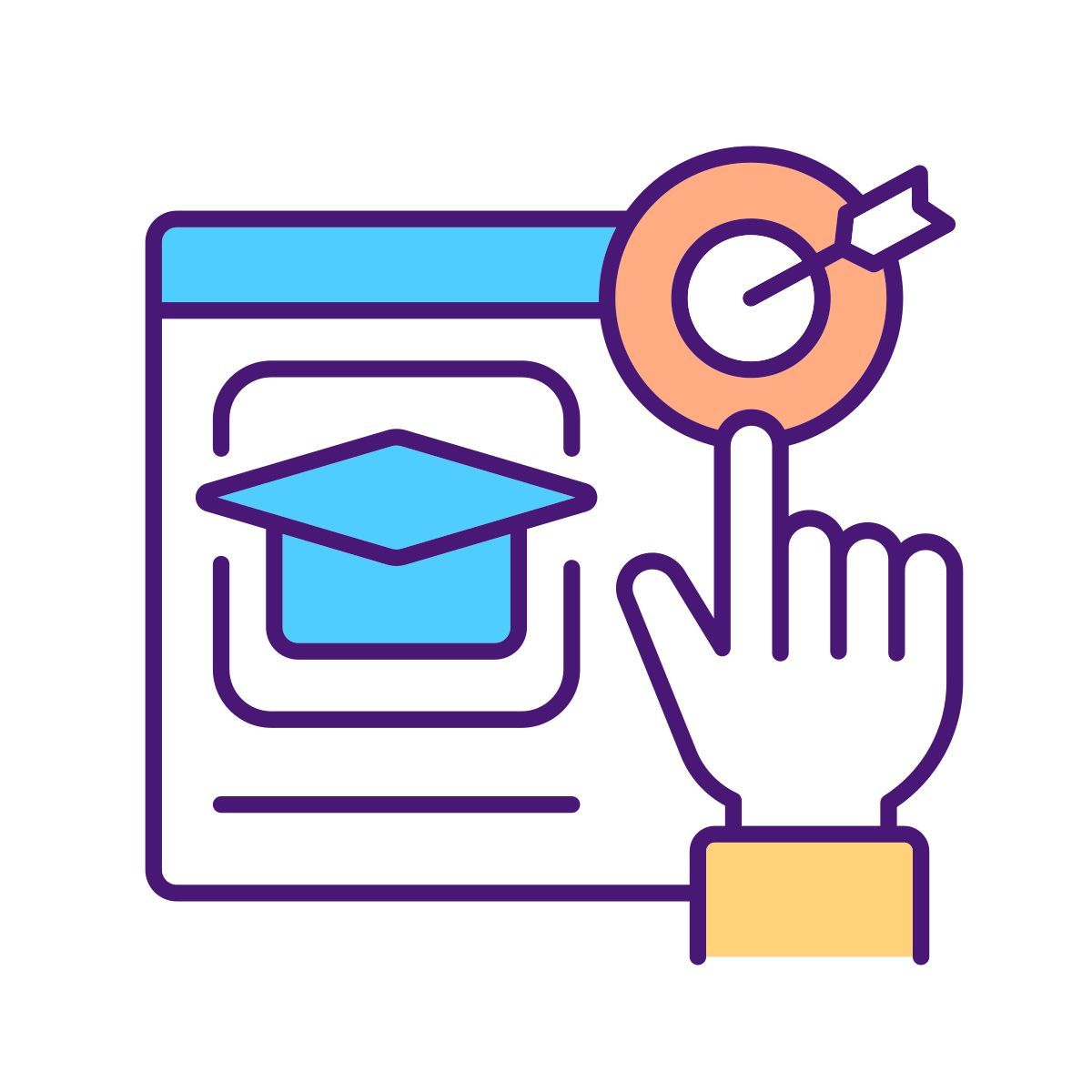 achieving educational goals icon