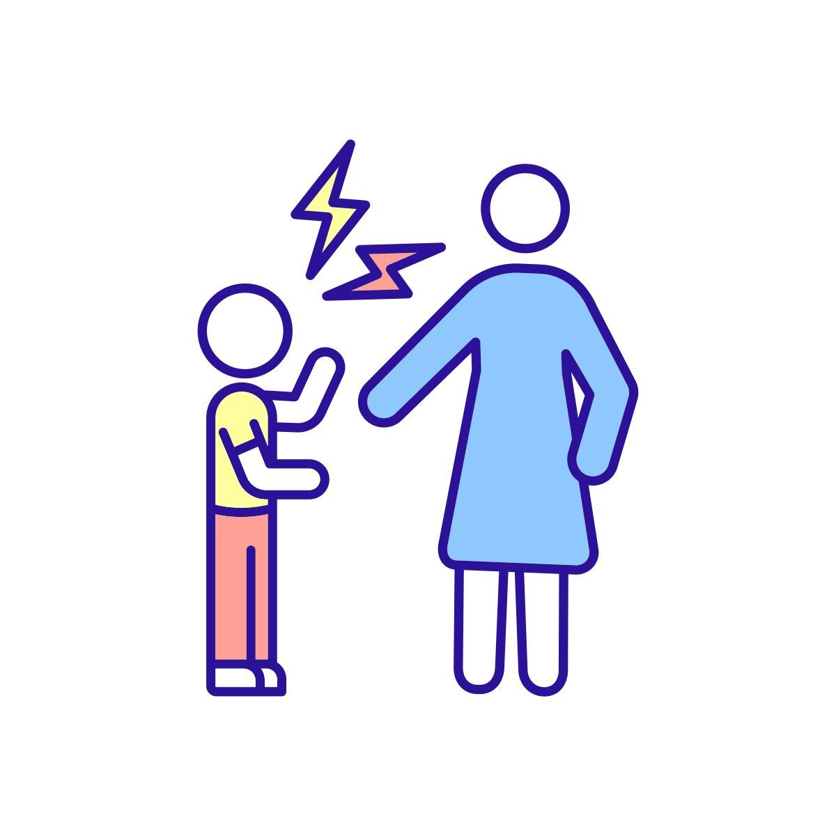 aggressive child behavior icon