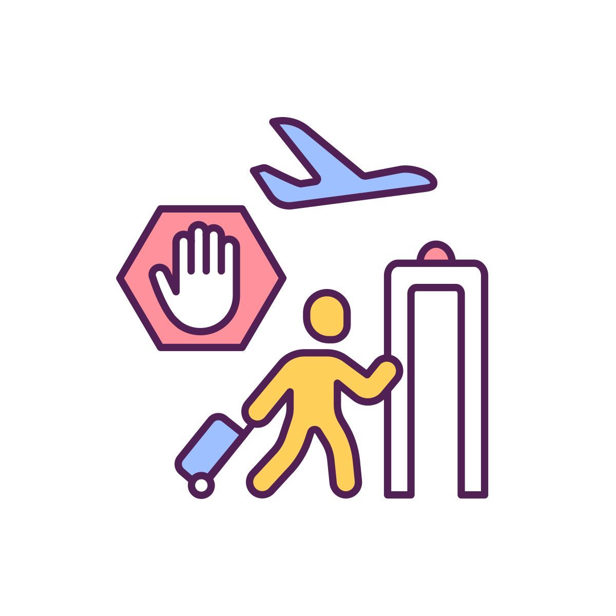 airports stop working icon