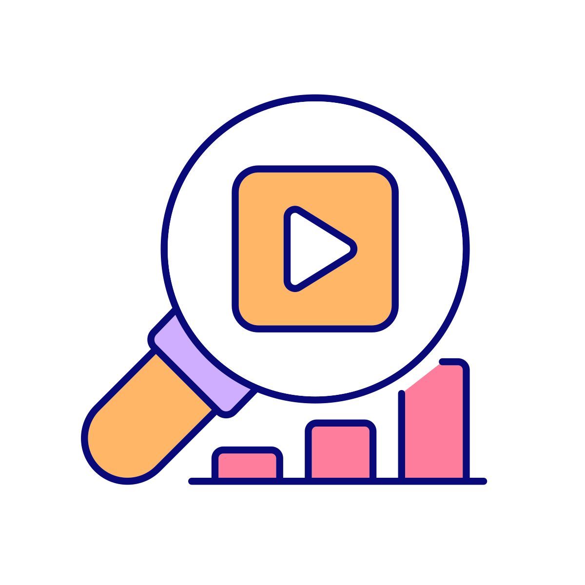 analyzing video performance icon