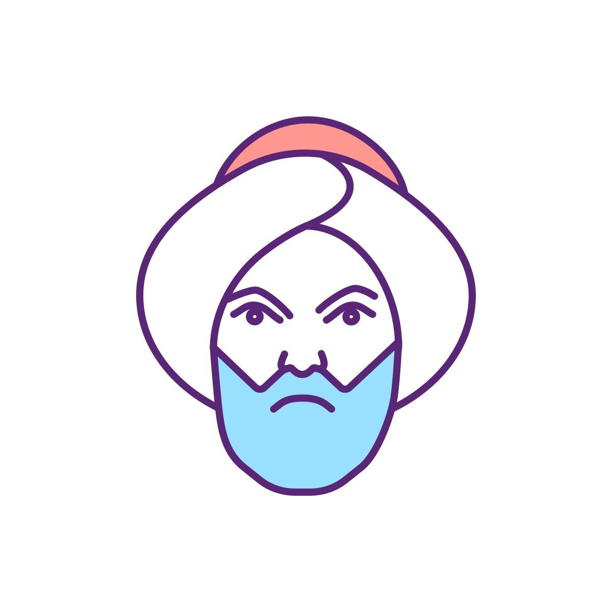 angry muslim man icon