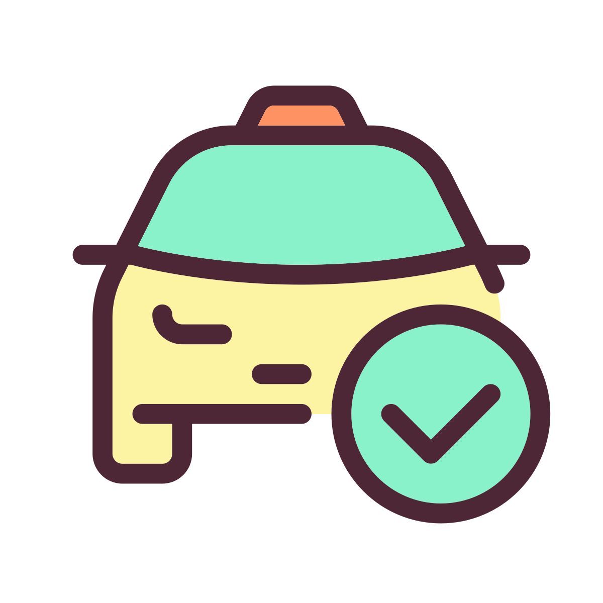approved taxi order icon