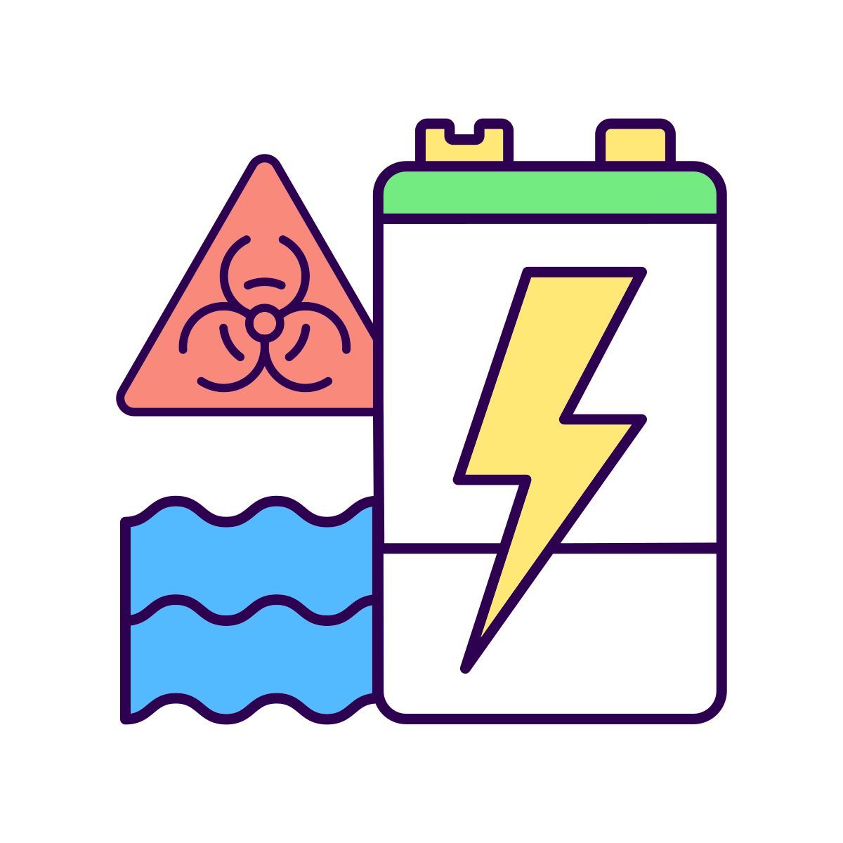 aquatic contamination icon