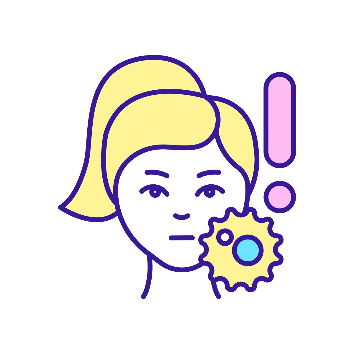 avoid touching face icon