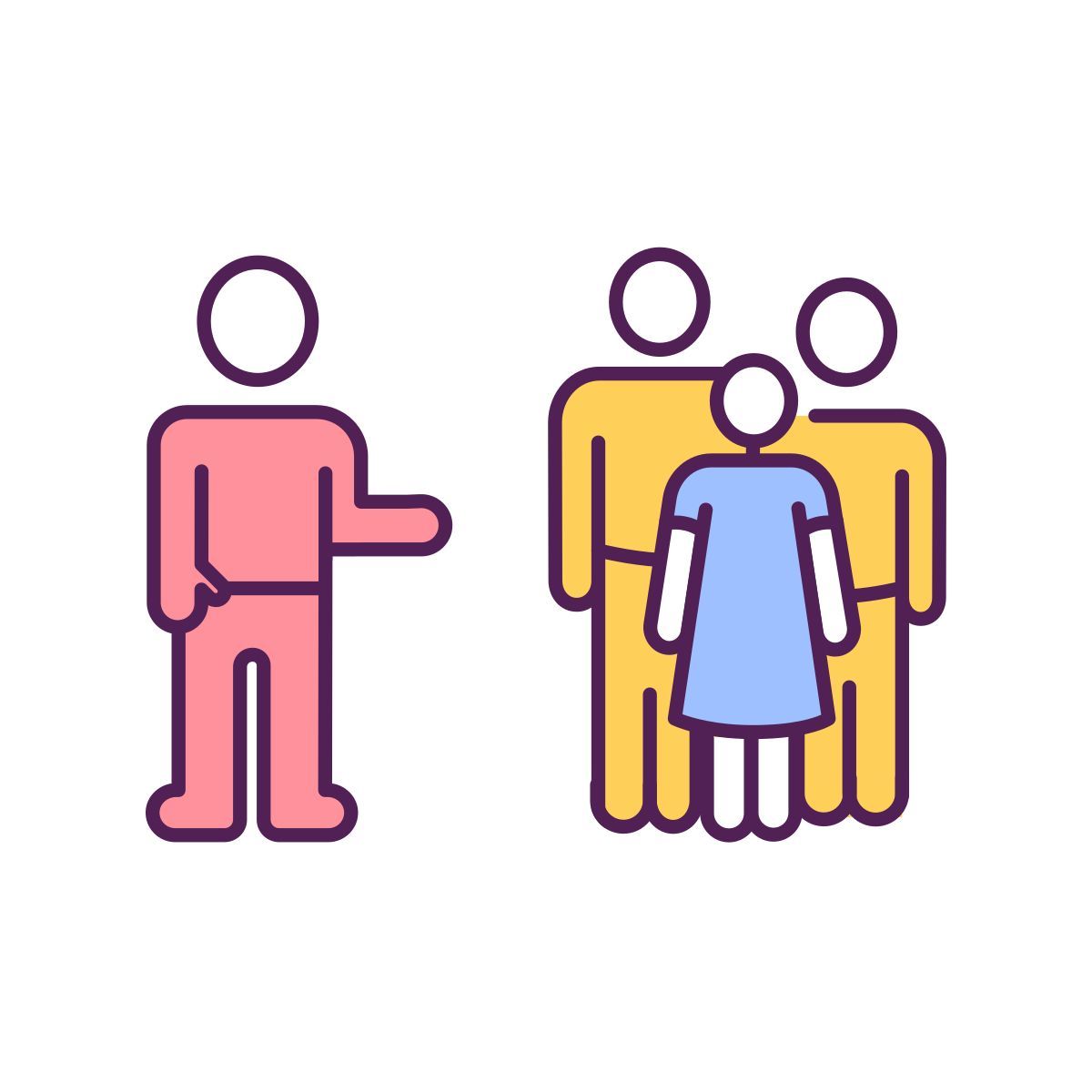 avoiding infected people icon