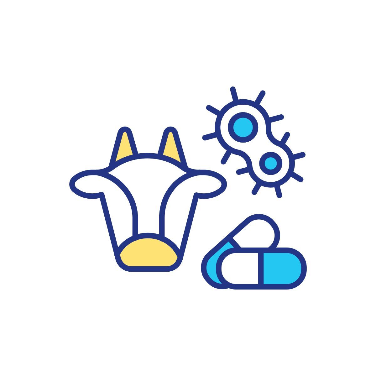 bacteria from animals icon