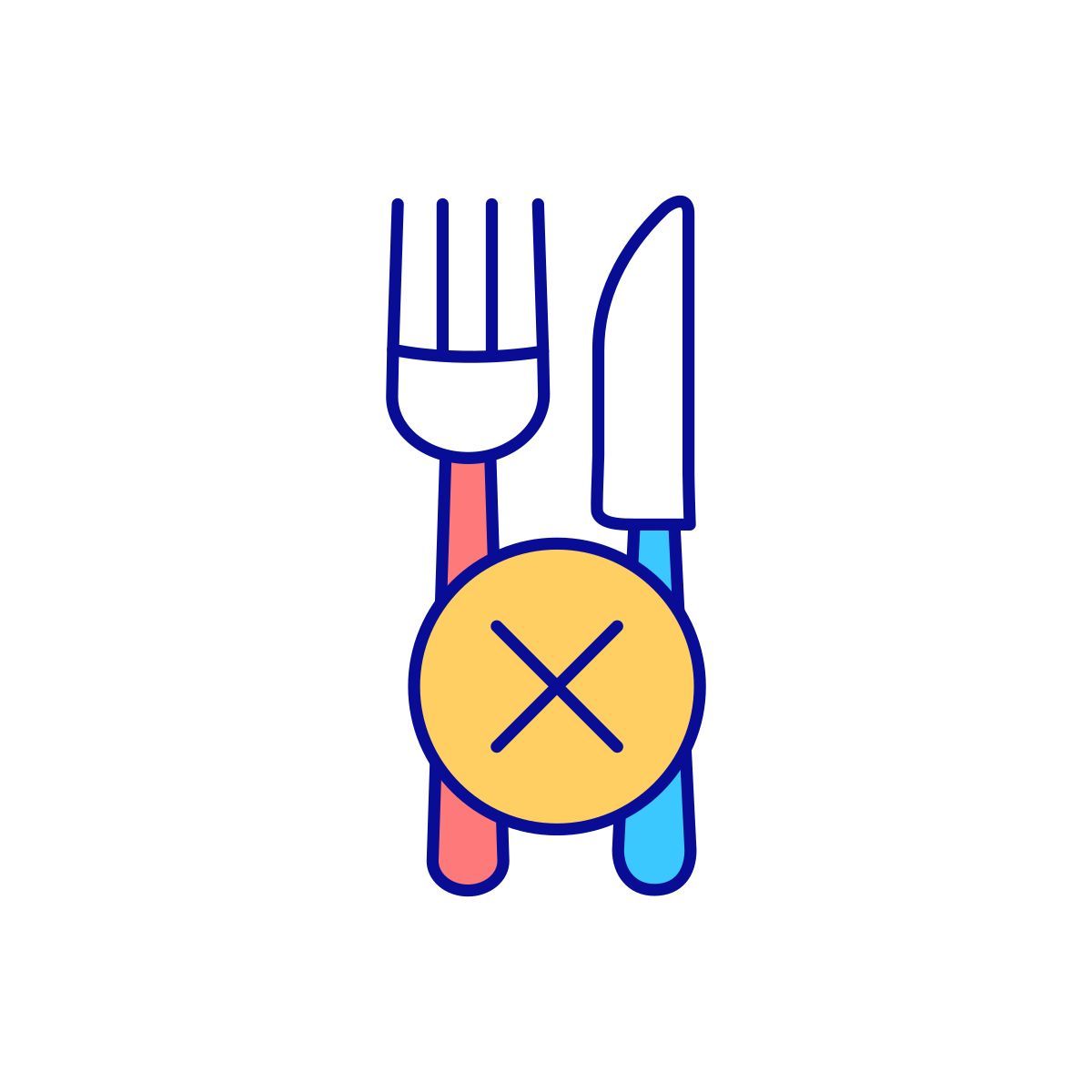 bad eating manners icon