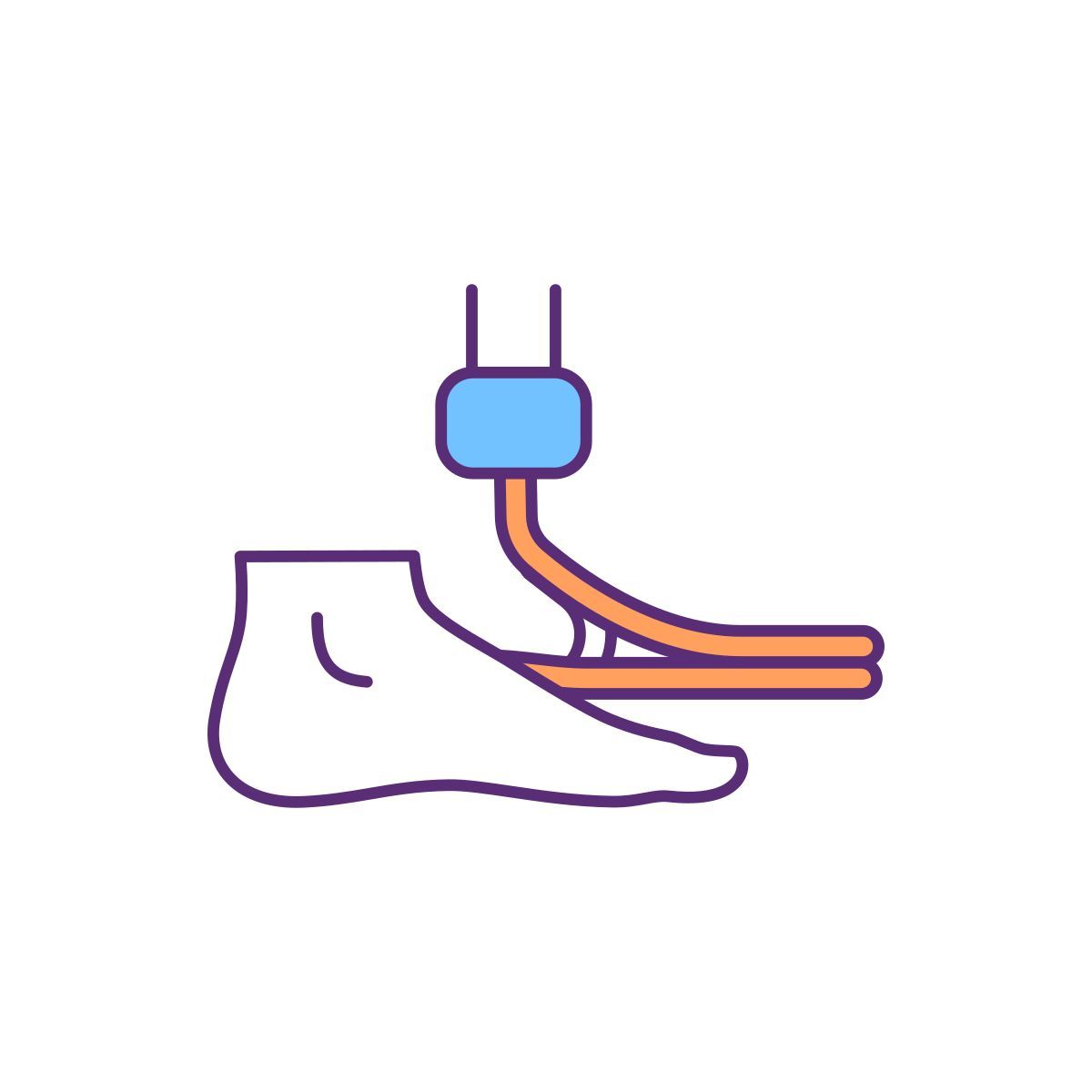 balance control with single prosthetic leg icon