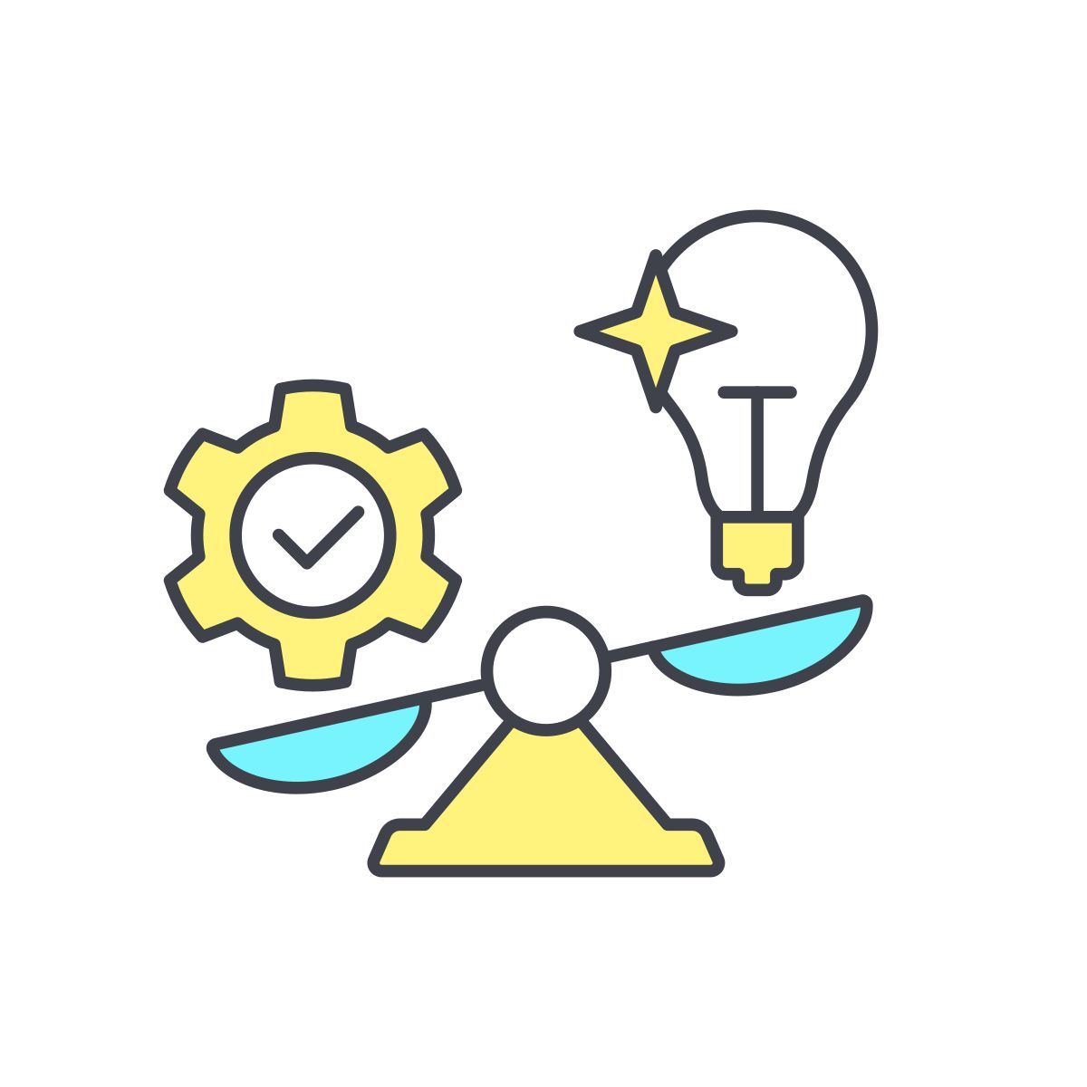 balancing creativity and usability icon