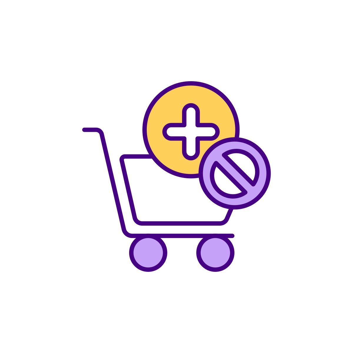 blocking online shopping icon
