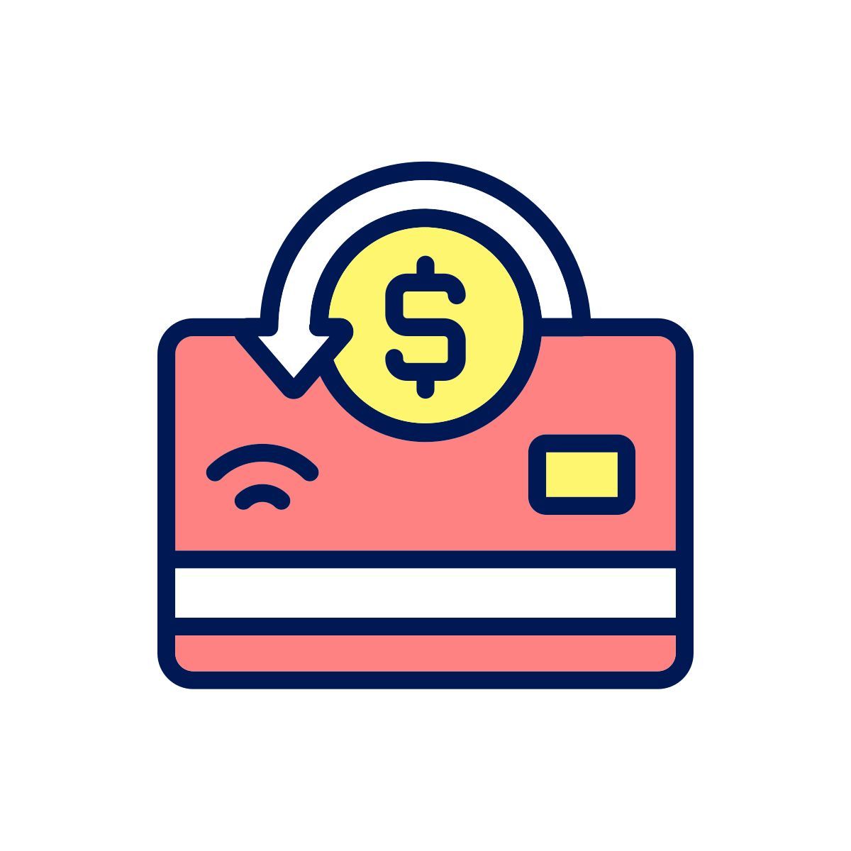 cashback pixel perfect rgb color icon icon