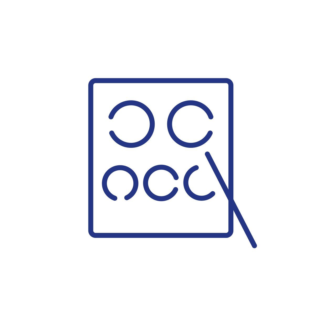checking eyes health status icon