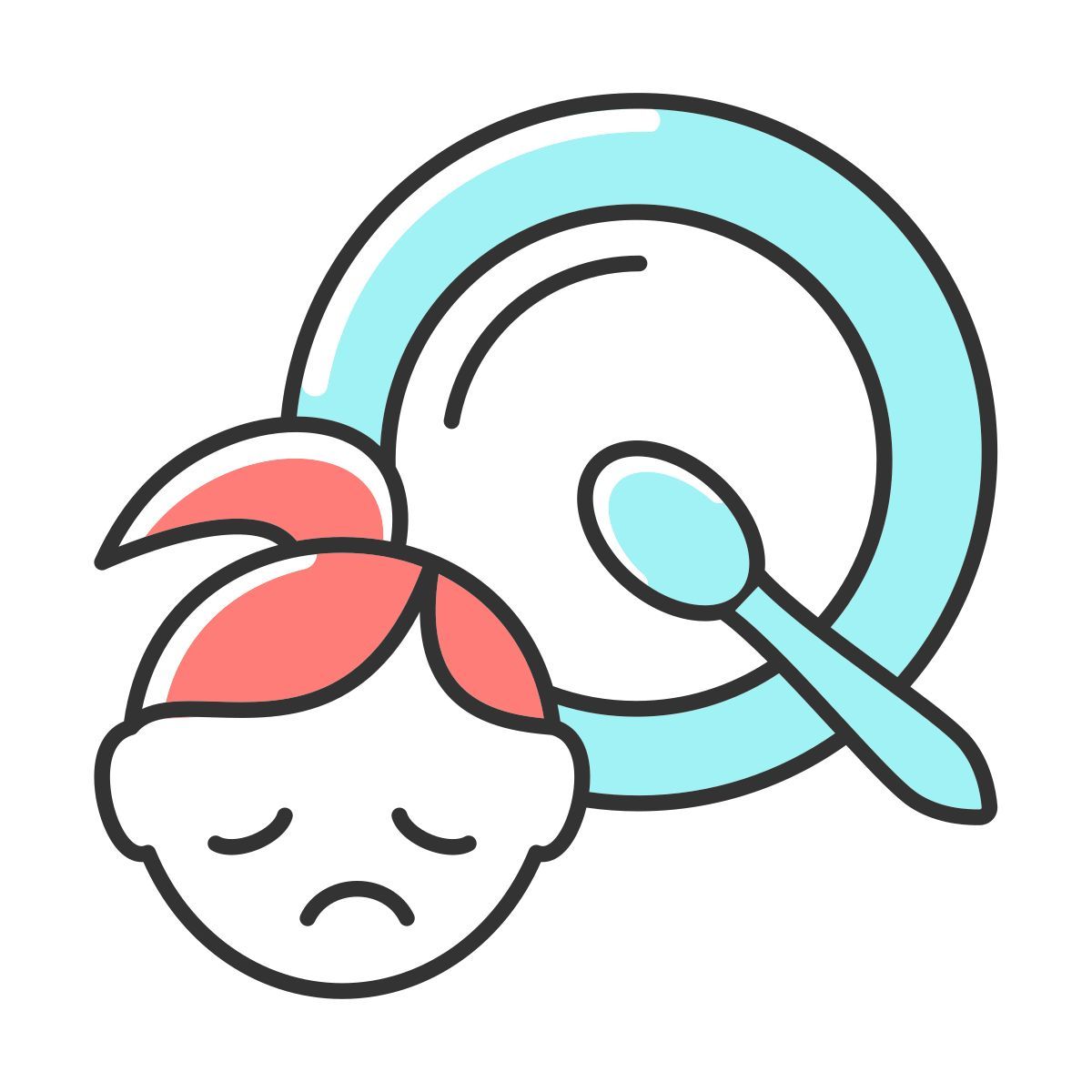 child hunger icon