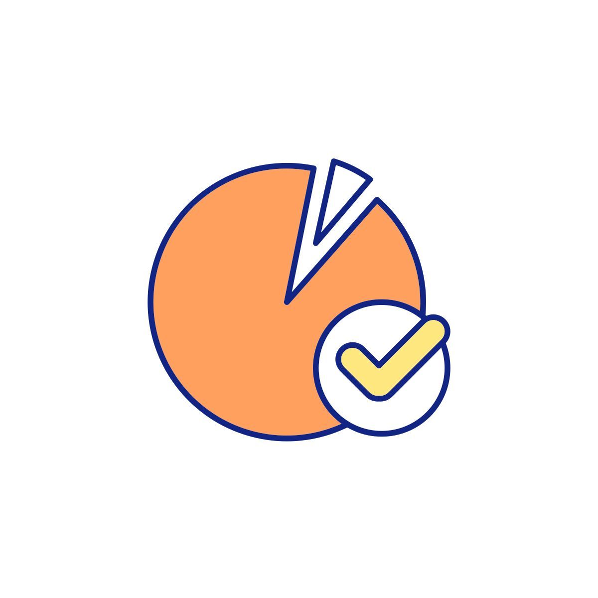 circle diagram with segment icon