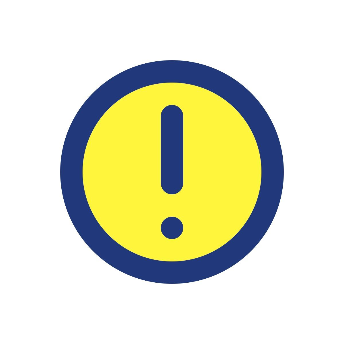 point d'exclamation de forme circulaire icon