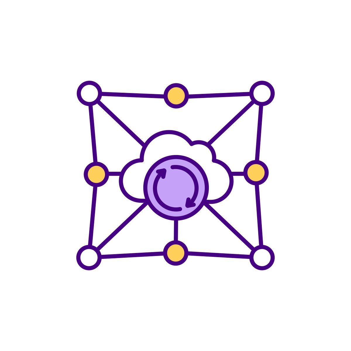 cloud based storage service icon