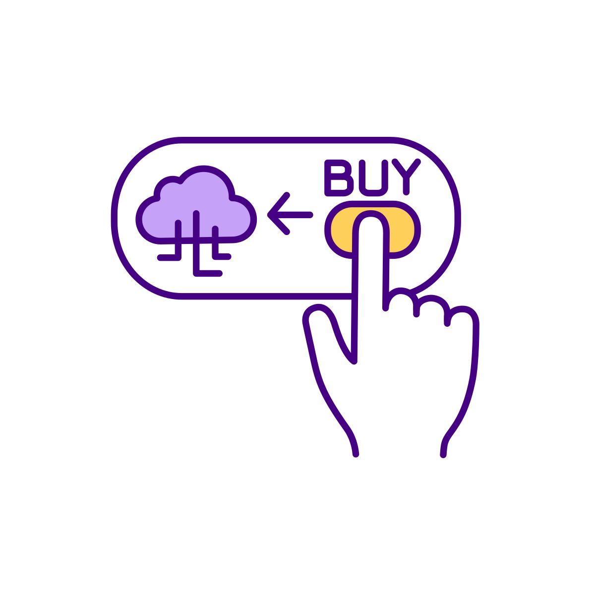 cloud database buying icon