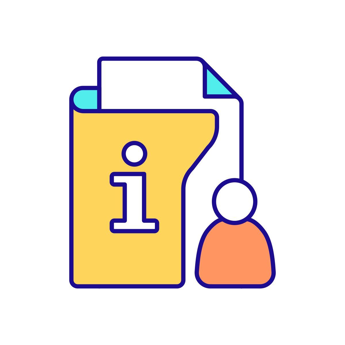 collecting personal customer information icon