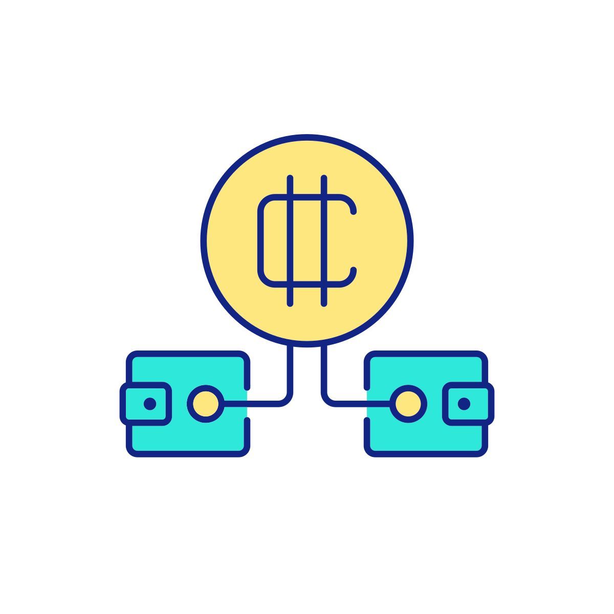 create different crypto wallets icon
