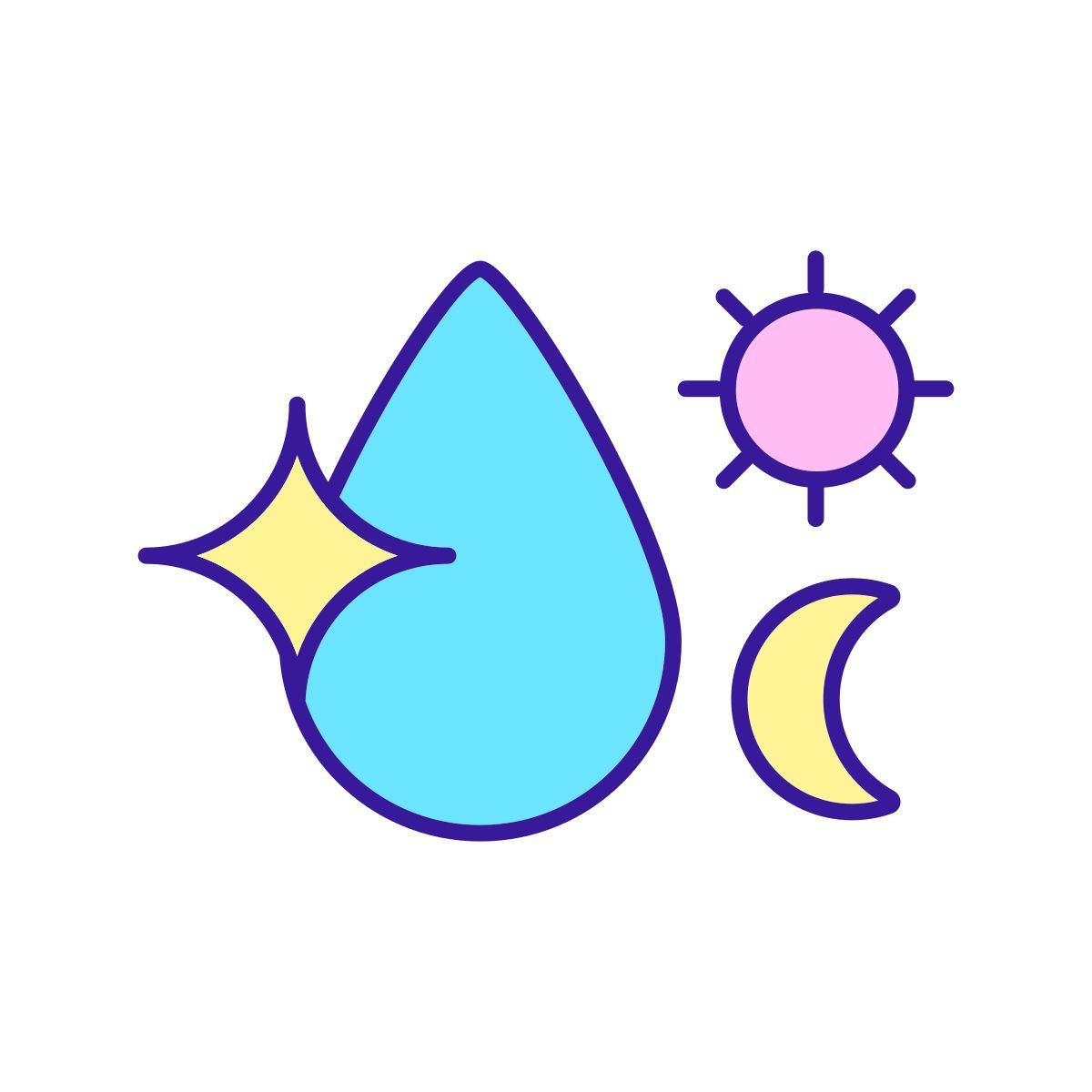 day and night skincare icon