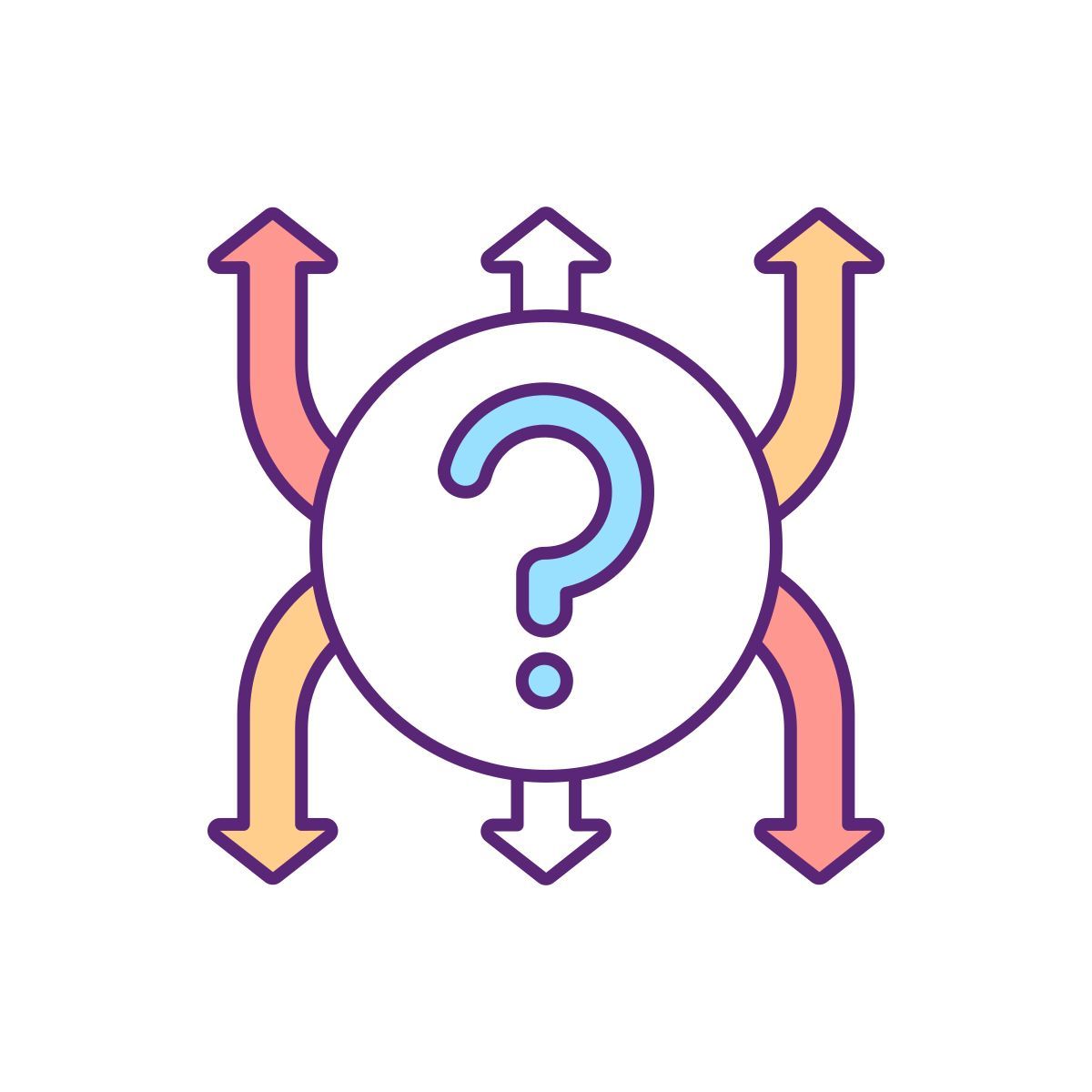 方向决定 icon