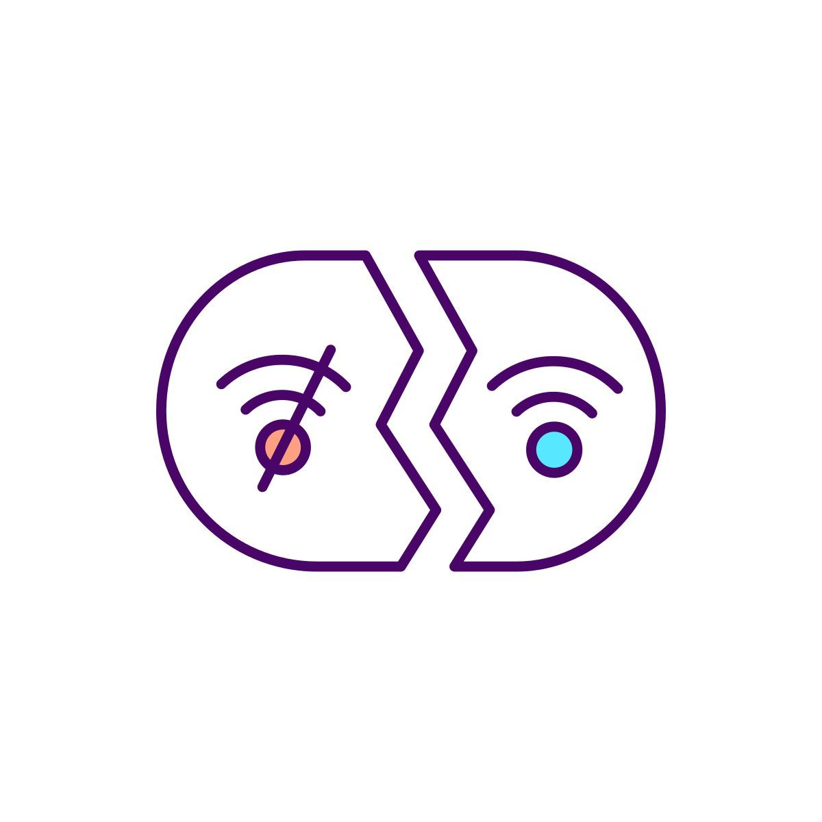 digital inclusion and exclusion icon