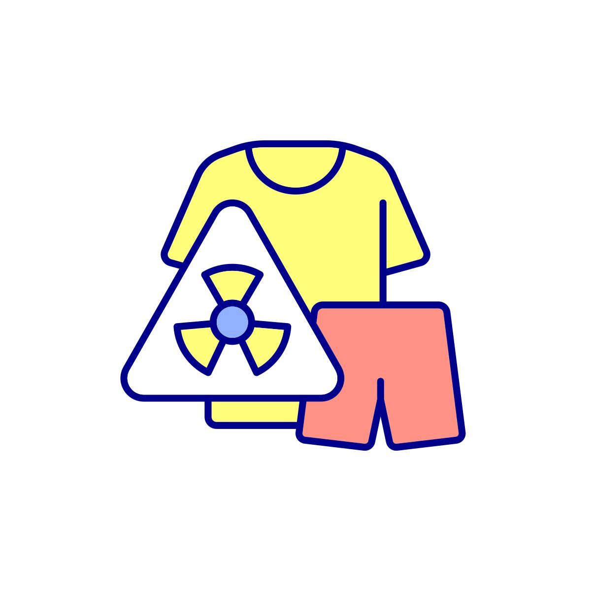 dirty clothing with radioactive dust icon
