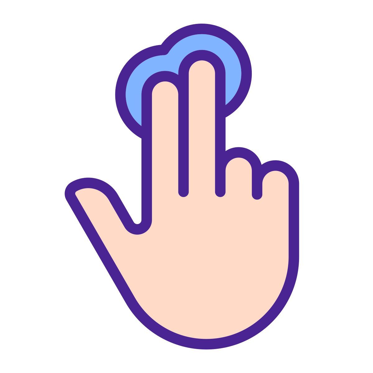 double finger touch icon