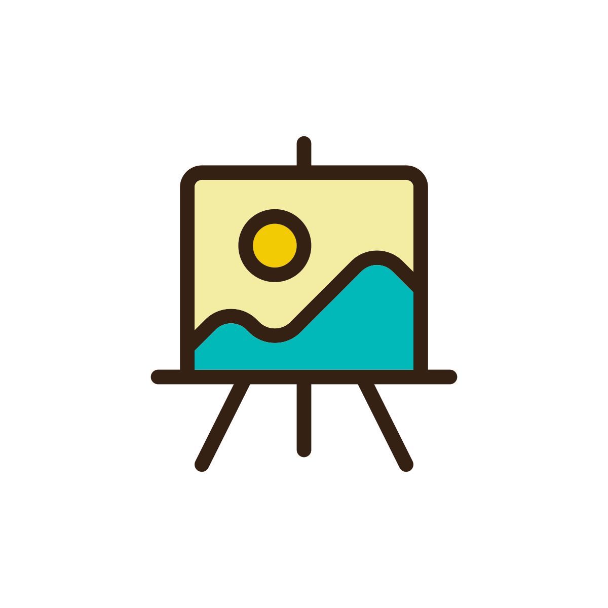 easel stand for art class icon