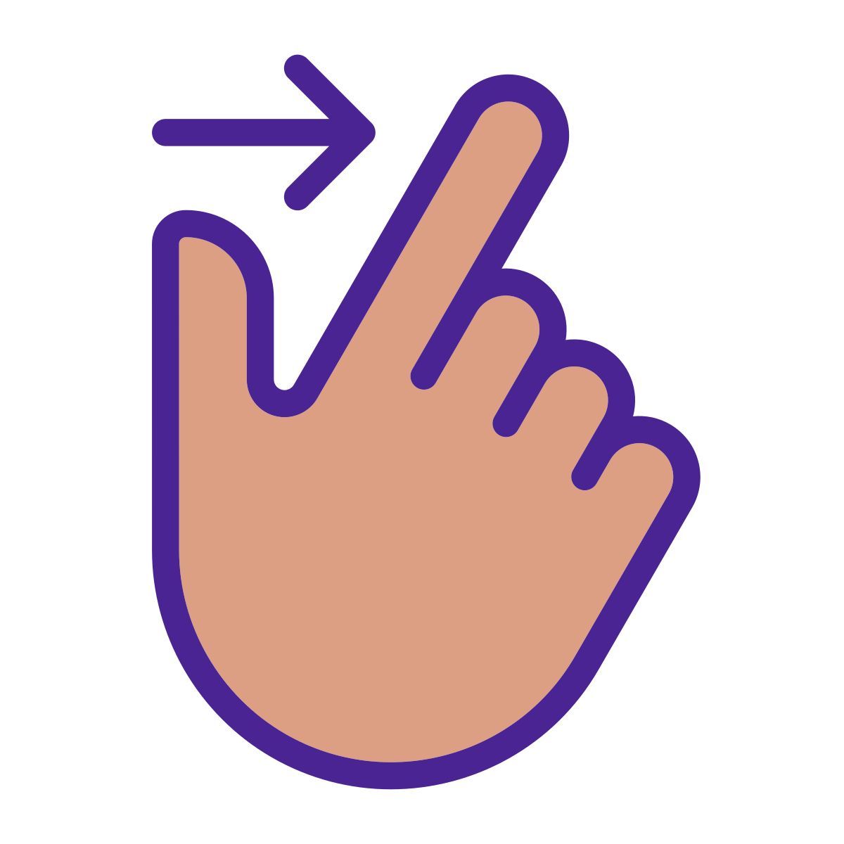 edge swipe gesture icon