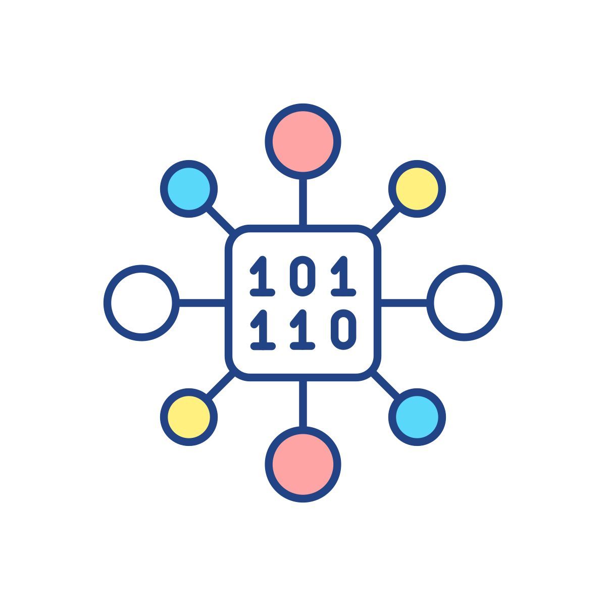 encryption of connected data icon