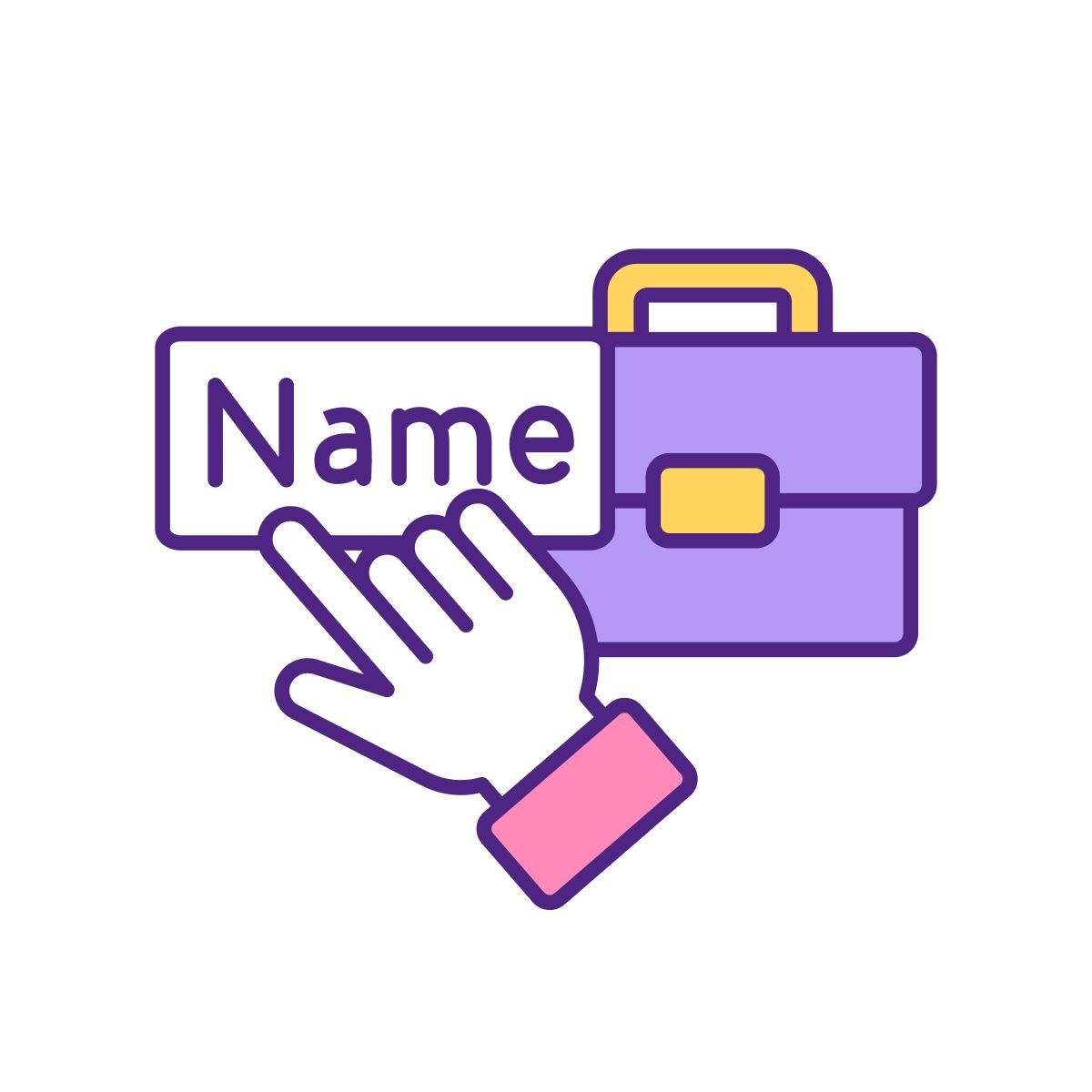 entering profile name on online dating website icon