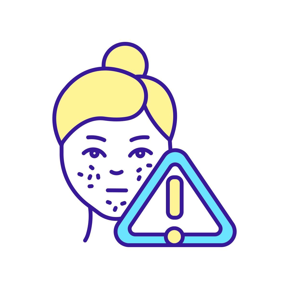 facial skin problem icon