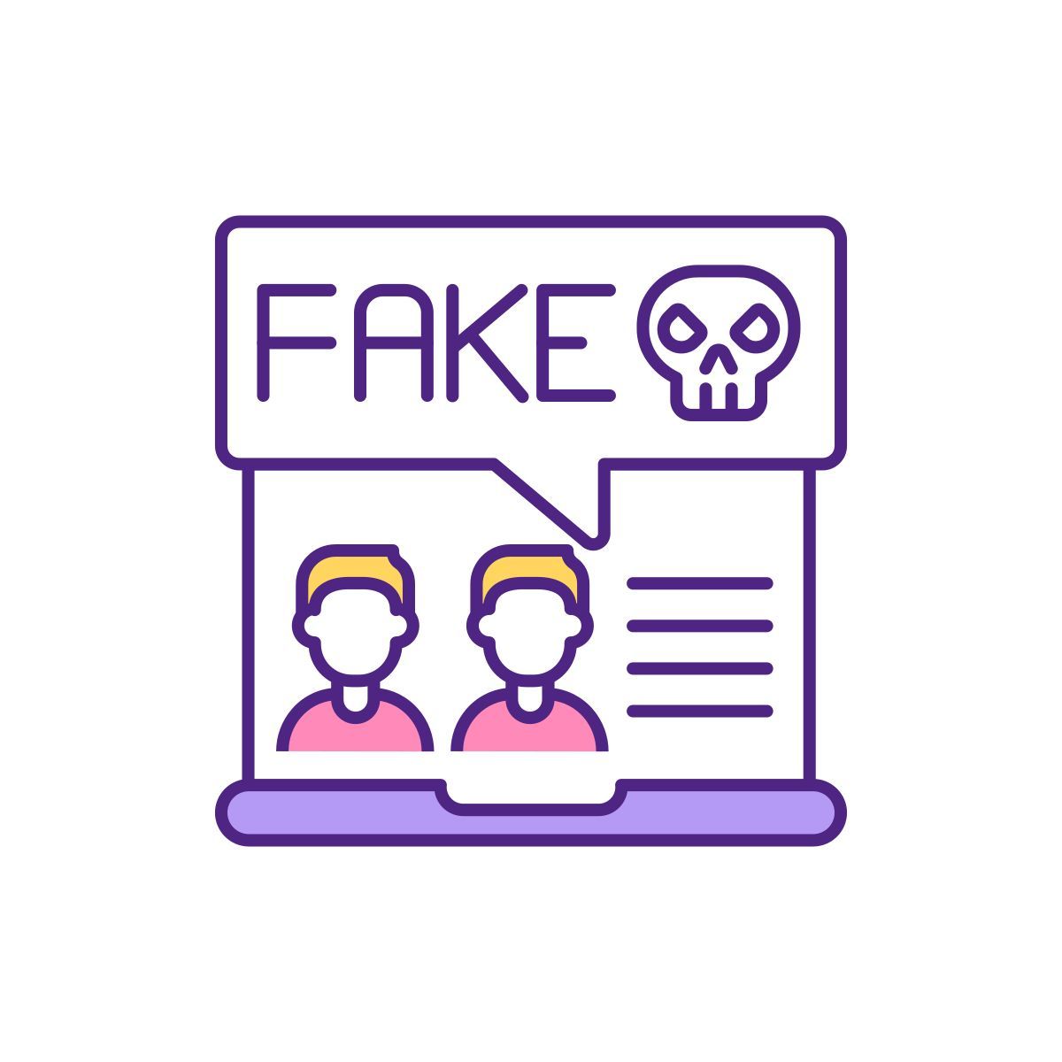 fake dater profile on website icon