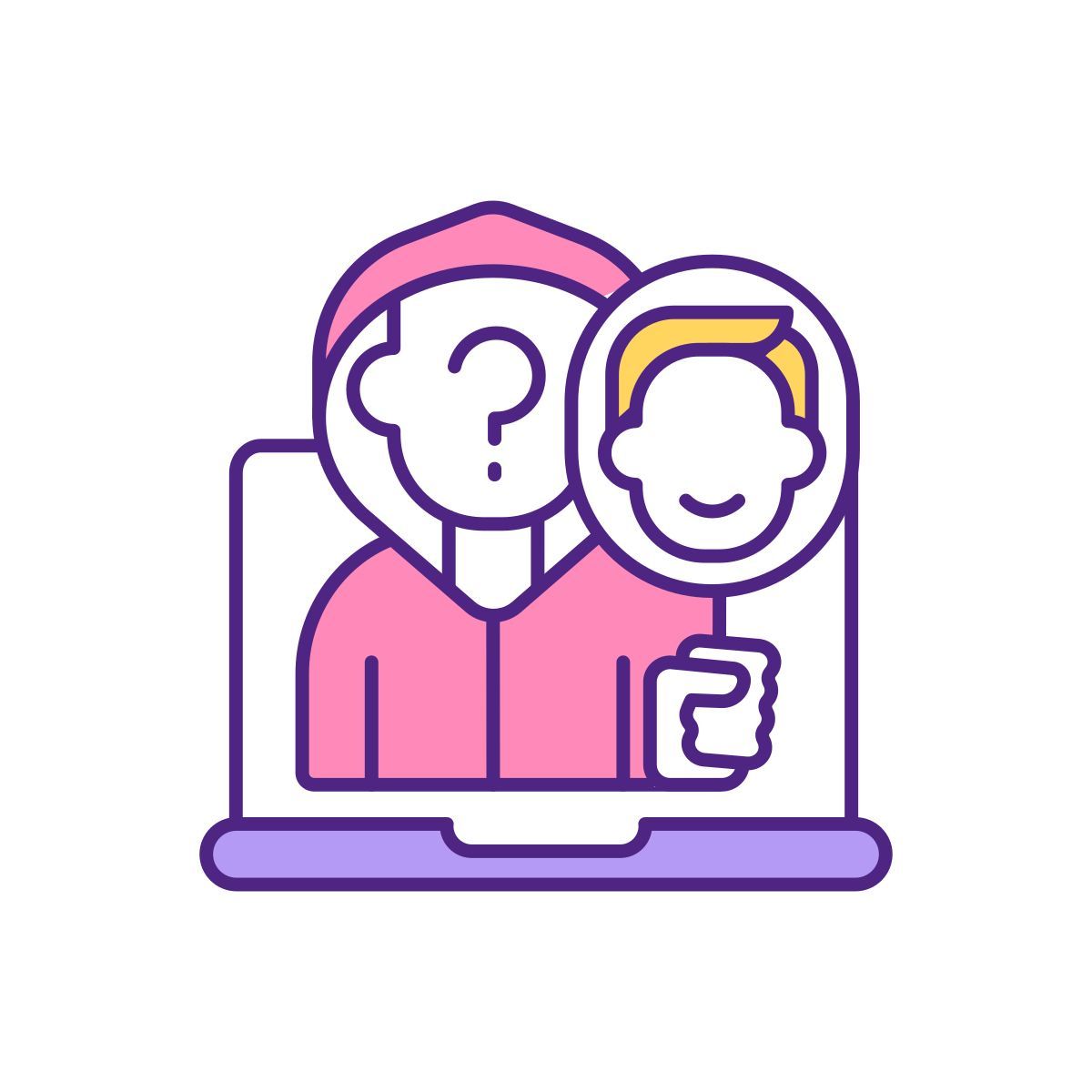 fake user on dating app icon