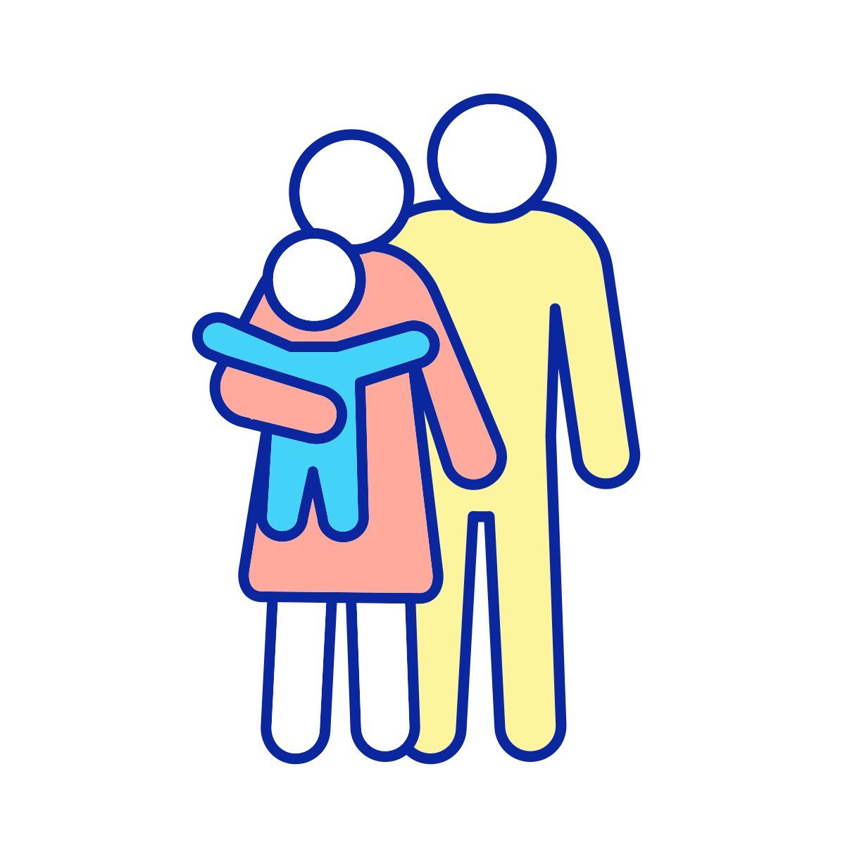 family rgb color icon icon