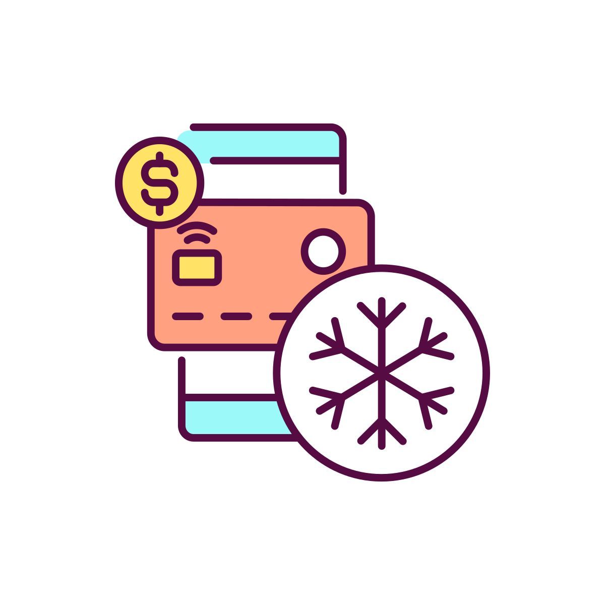 freeze credit card icon